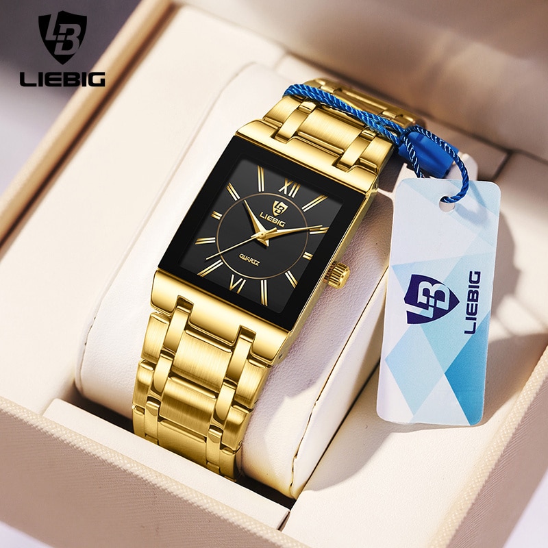 Best Luxury Quartz Watch - LiEBIG Jam Tangan Kuarsa Emas Mewah