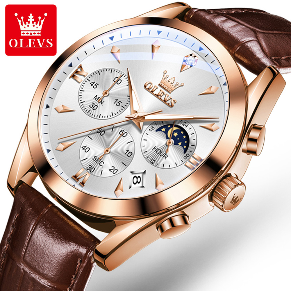 Luxury Watch Name - OLEVS jam tangan Quartz pria, Arloji