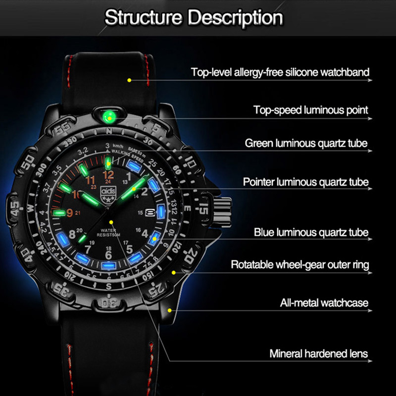 Addies jam tangan militer pasu - Luxury Watch With Arabic Numerals ulasan dan harga