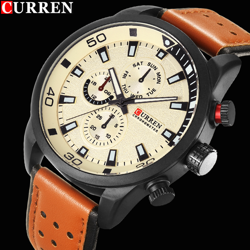 2017 CURREN Gaya Watch Pria Me - Luxury Watch Name ulasan dan harga