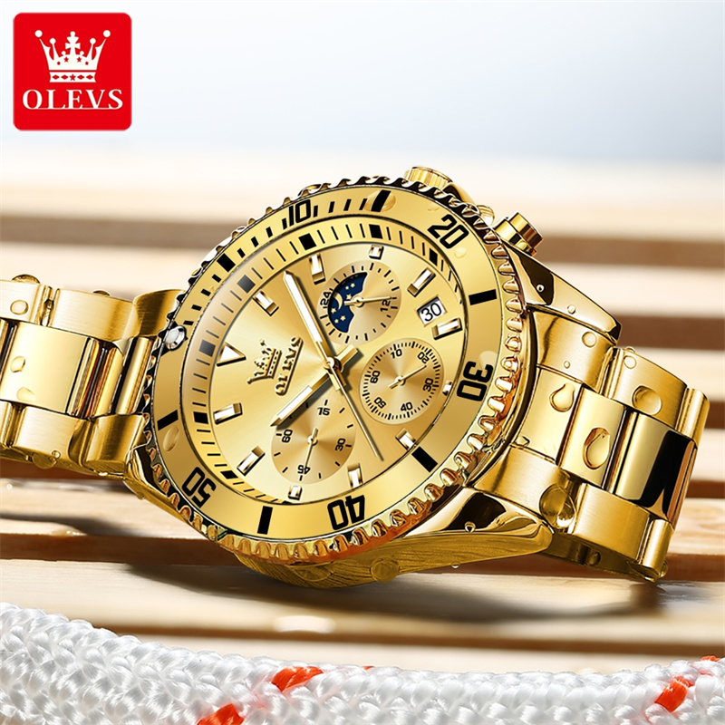 OLEVS jam tangan kuarsa emas p - Luxury Watch Name ulasan dan harga