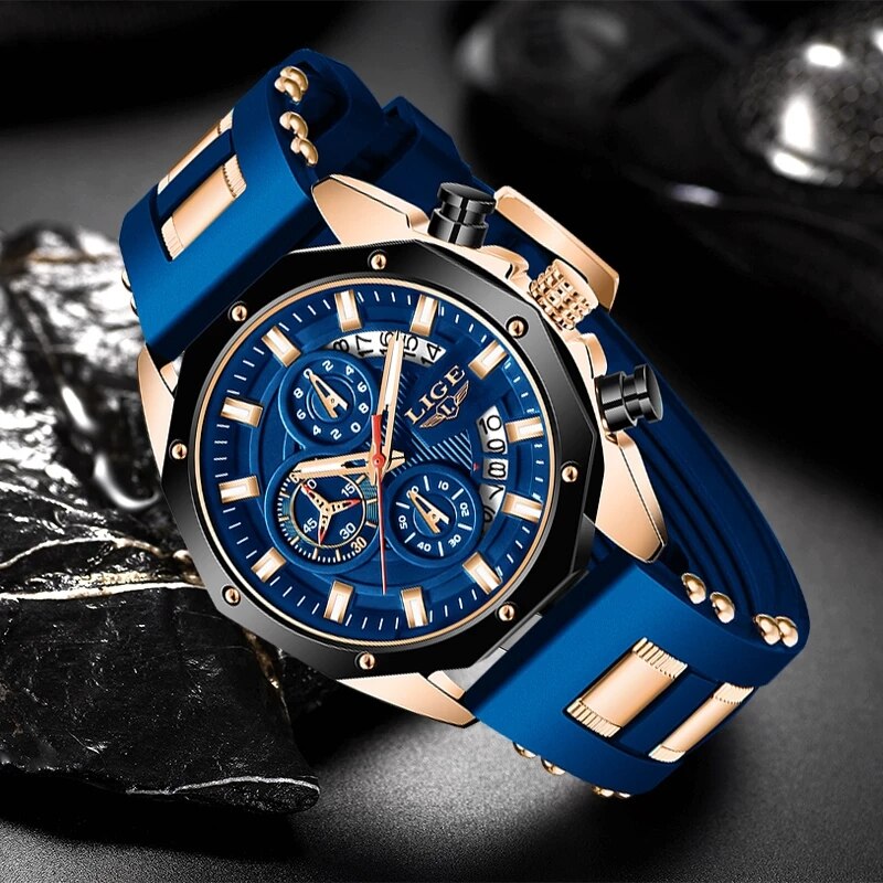 LIGE jam tangan kronograf pria - Luxury Watch Name ulasan dan harga