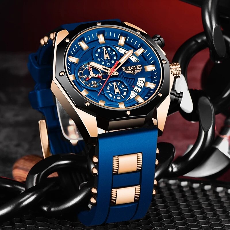 LIGE jam tangan kronograf pria - Luxury Watch Name ulasan dan harga