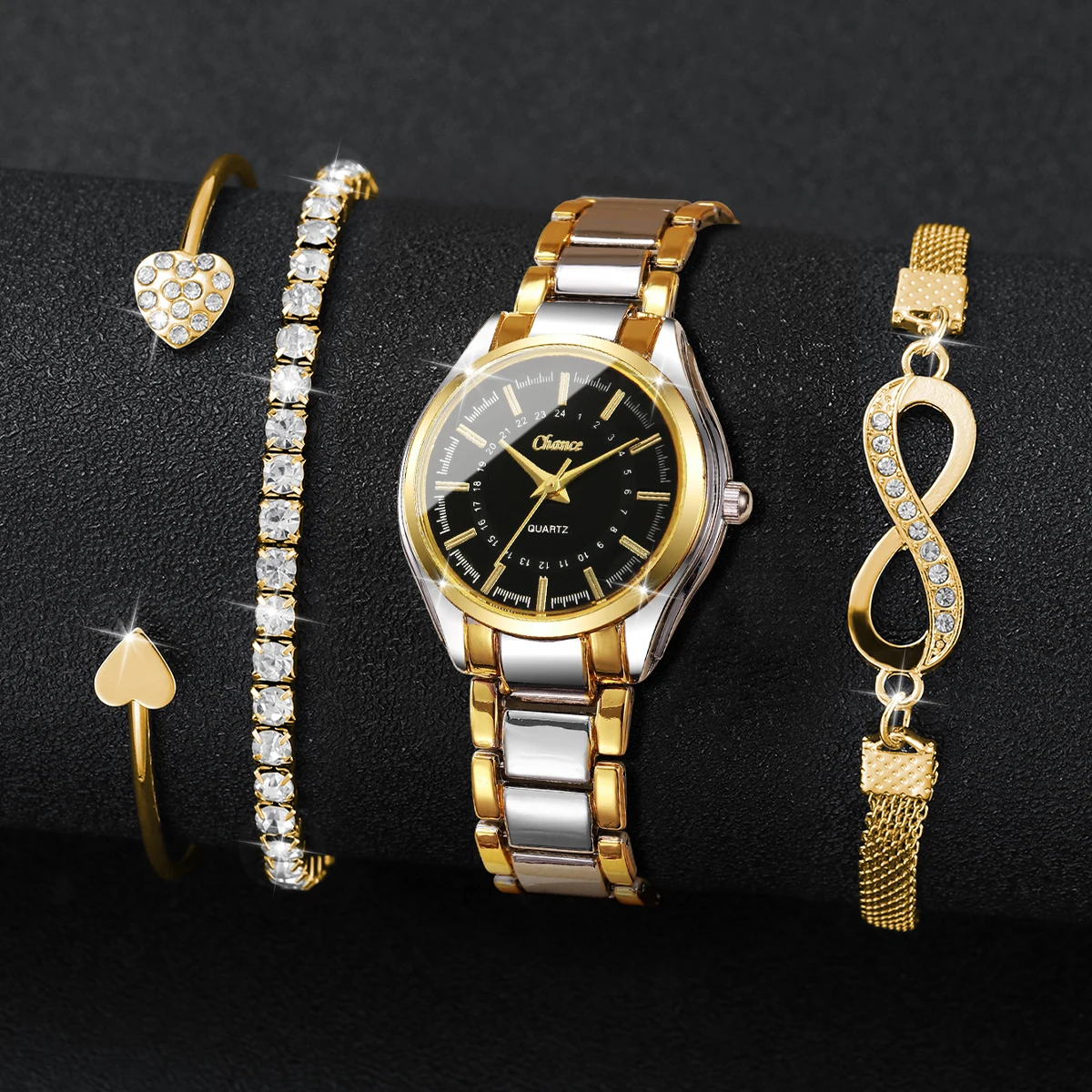 4 Buah Jam Tangan Wanita Elega - Luxury Watch Holder ulasan dan harga