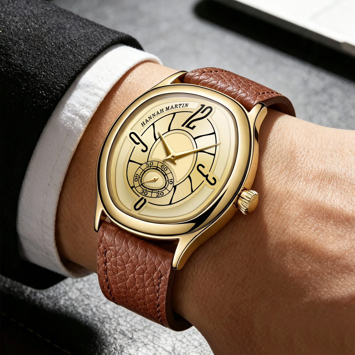 HANNAH MARTIN Jam Tangan Kulit - Luxury Watch For ulasan dan harga