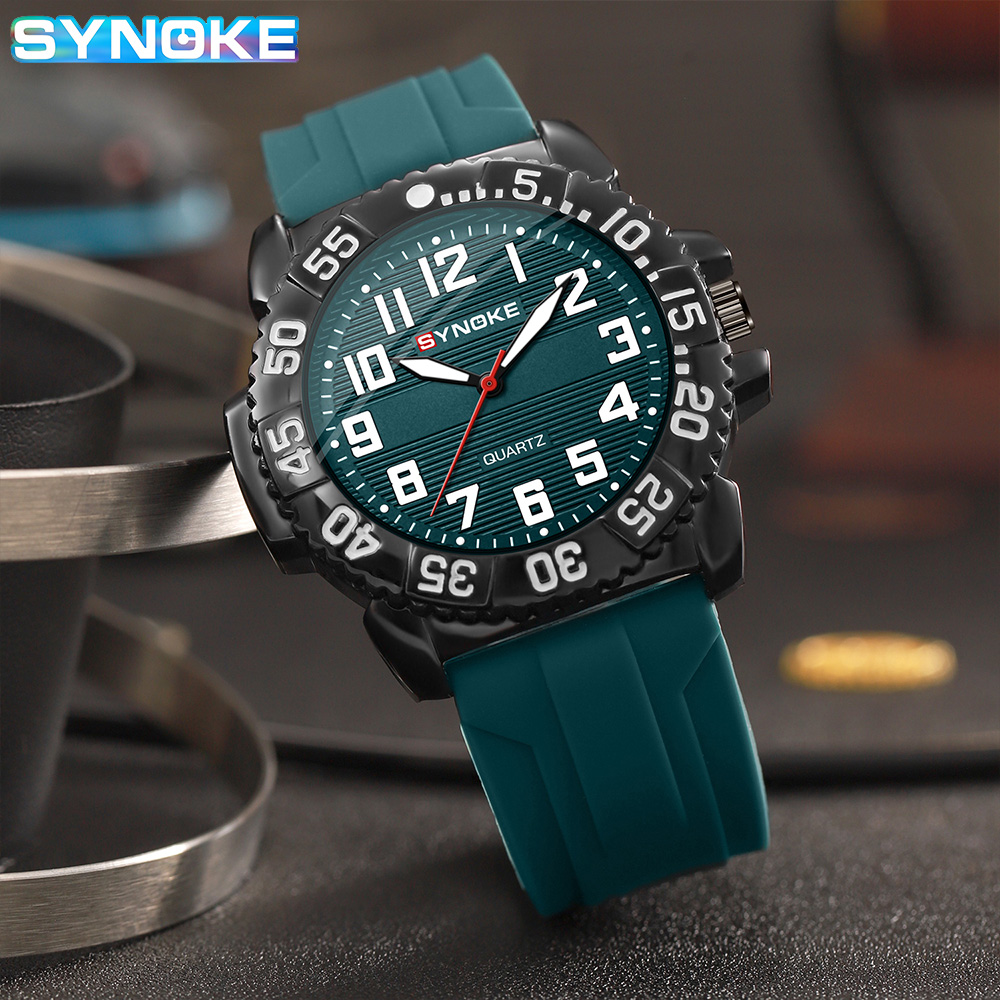 SYNOKE Jam Tangan Kuarsa Pria  - Luxury Watch With Arabic Numerals ulasan dan harga
