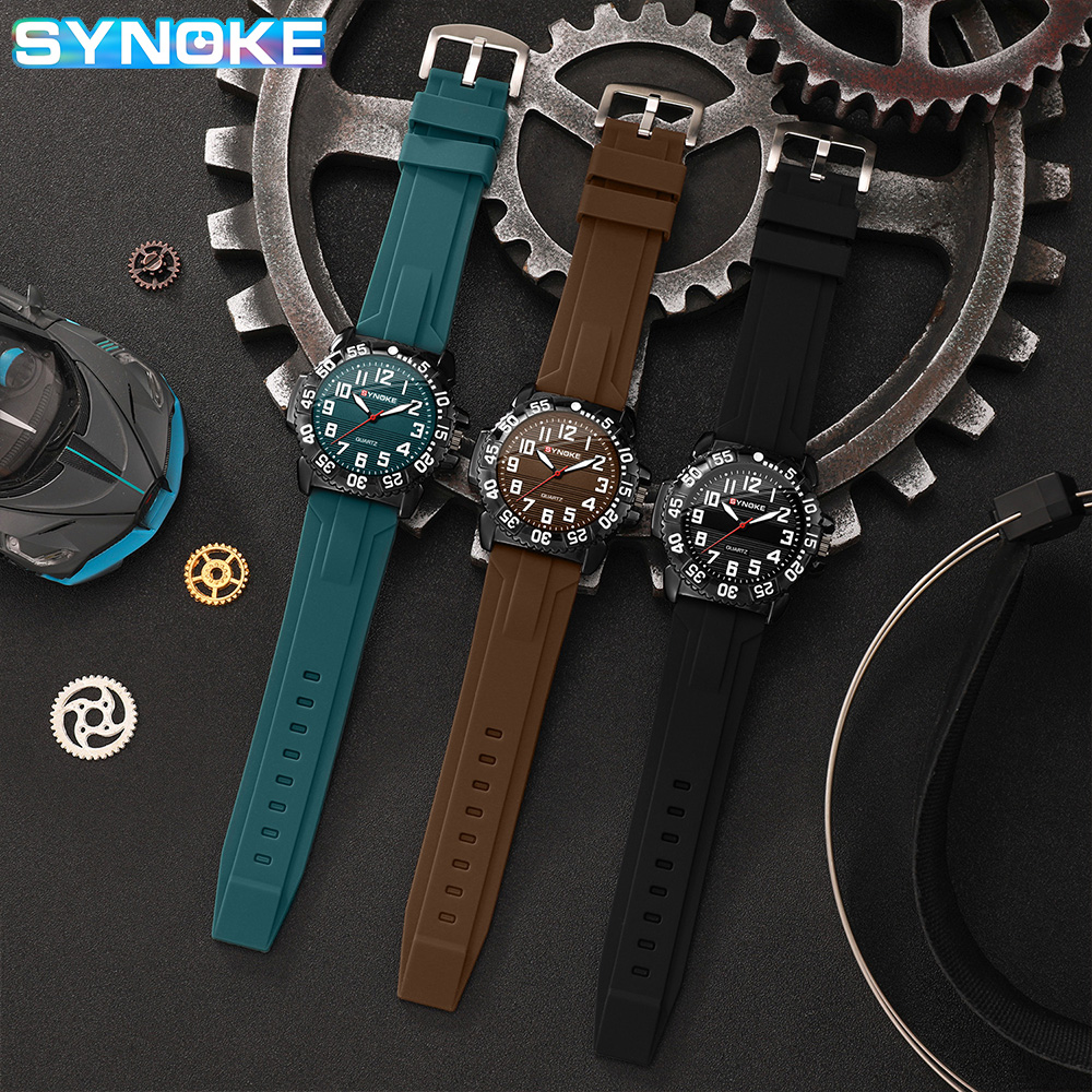 SYNOKE Jam Tangan Kuarsa Pria  - Luxury Watch With Arabic Numerals ulasan dan harga
