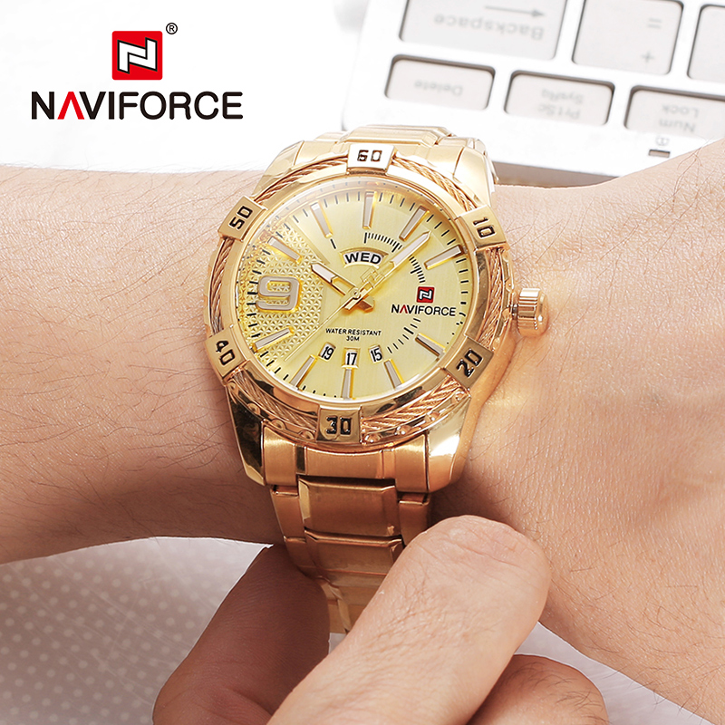 NAVIFORCE Jam Tangan Pria Mere - Luxury Watch Hublot ulasan dan harga