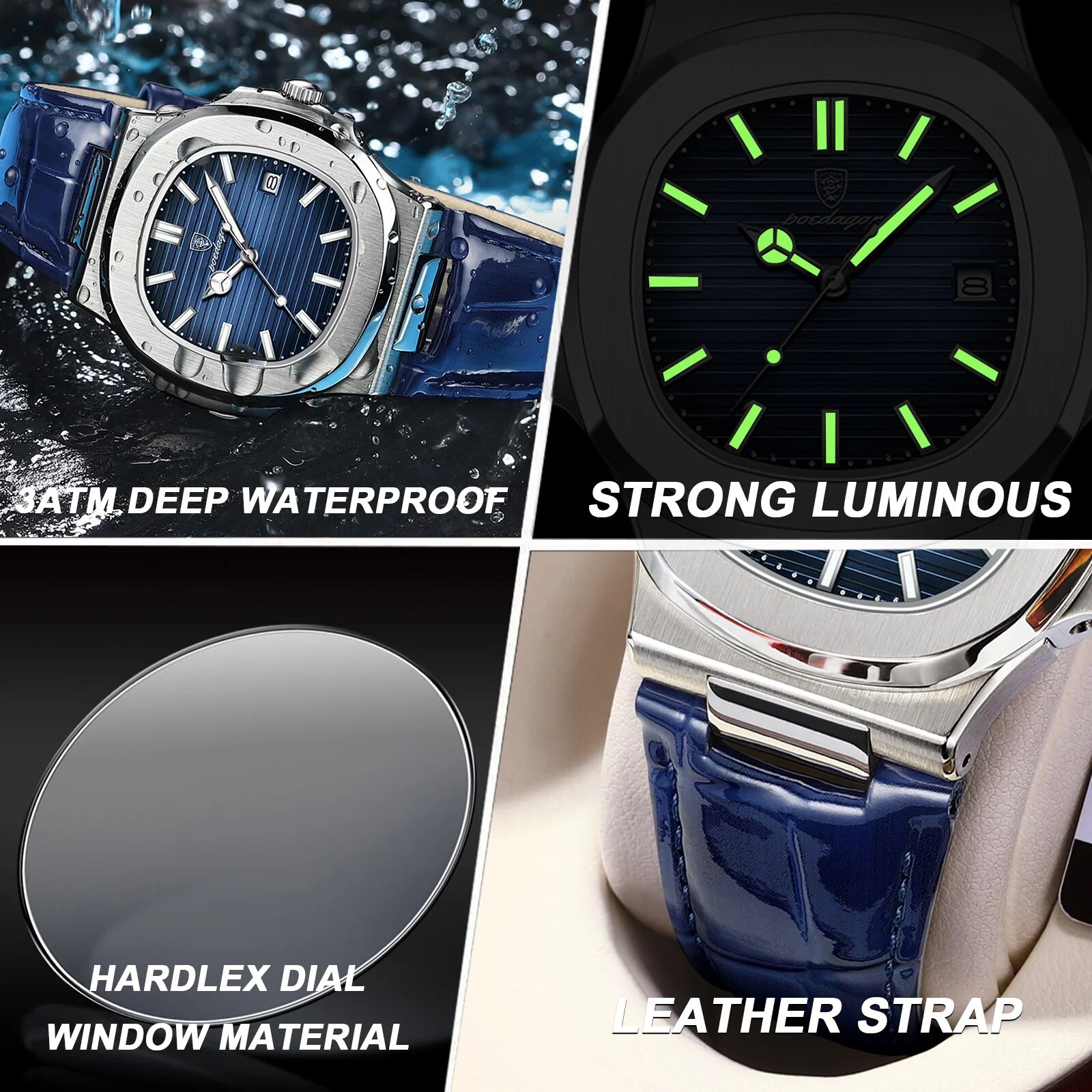POEDAGAR jam tangan pria kotak - Luxury Watch Hublot ulasan dan harga