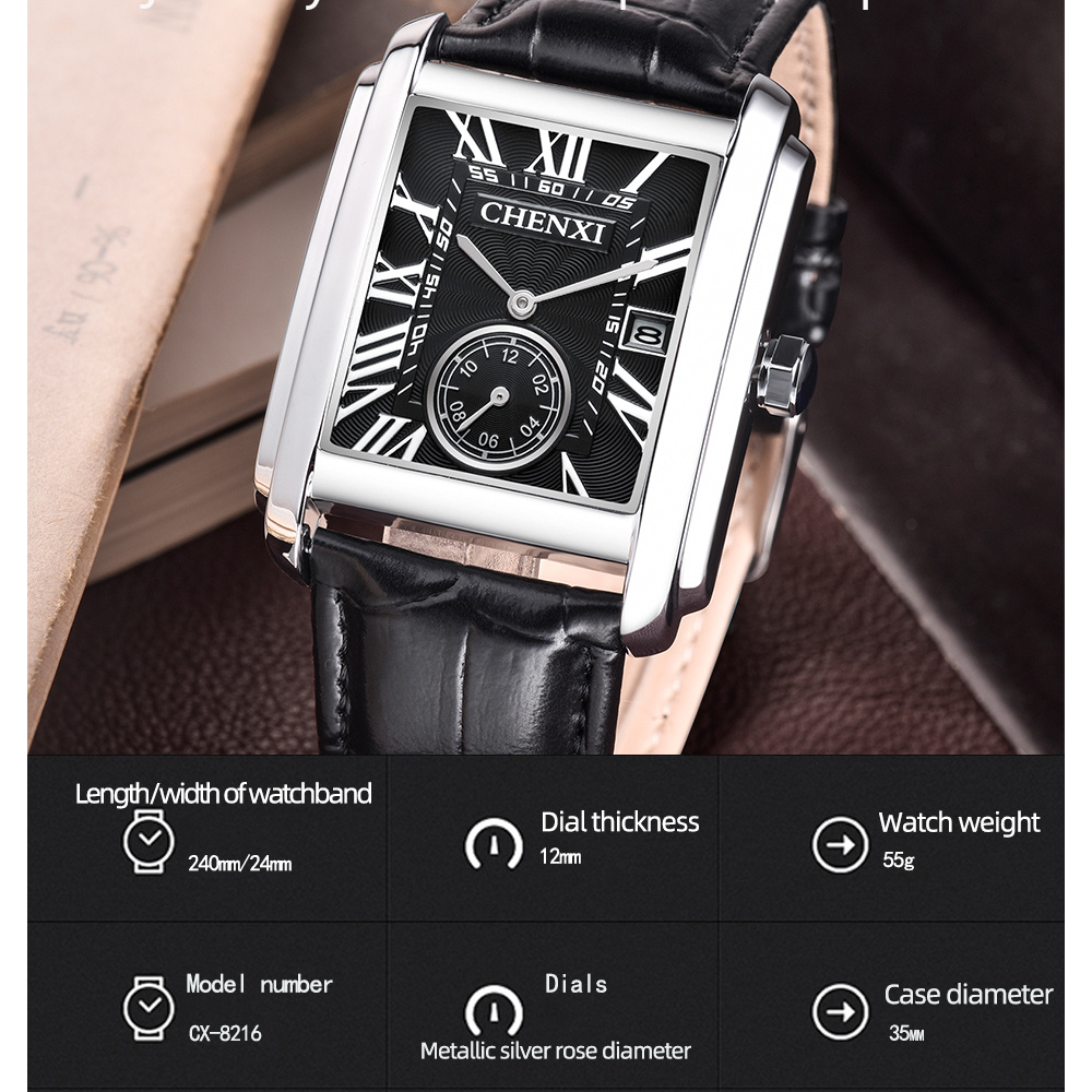 CHENXI jam tangan pria tali ku - Luxury Watch Name ulasan dan harga
