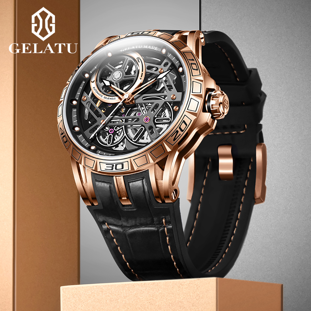 GELATU Jam Tangan Pria Mewah F - Luxury Watch Leather ulasan dan harga