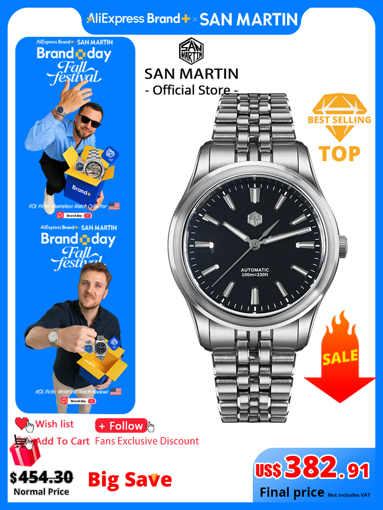 San Martin 36mm 39mm Gada Klas - Cloisonne Enamel Dial ulasan dan harga