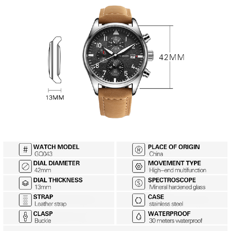 OCHSTIN Jam Tangan Chronograph - Luxury Watch With Arabic Numerals ulasan dan harga