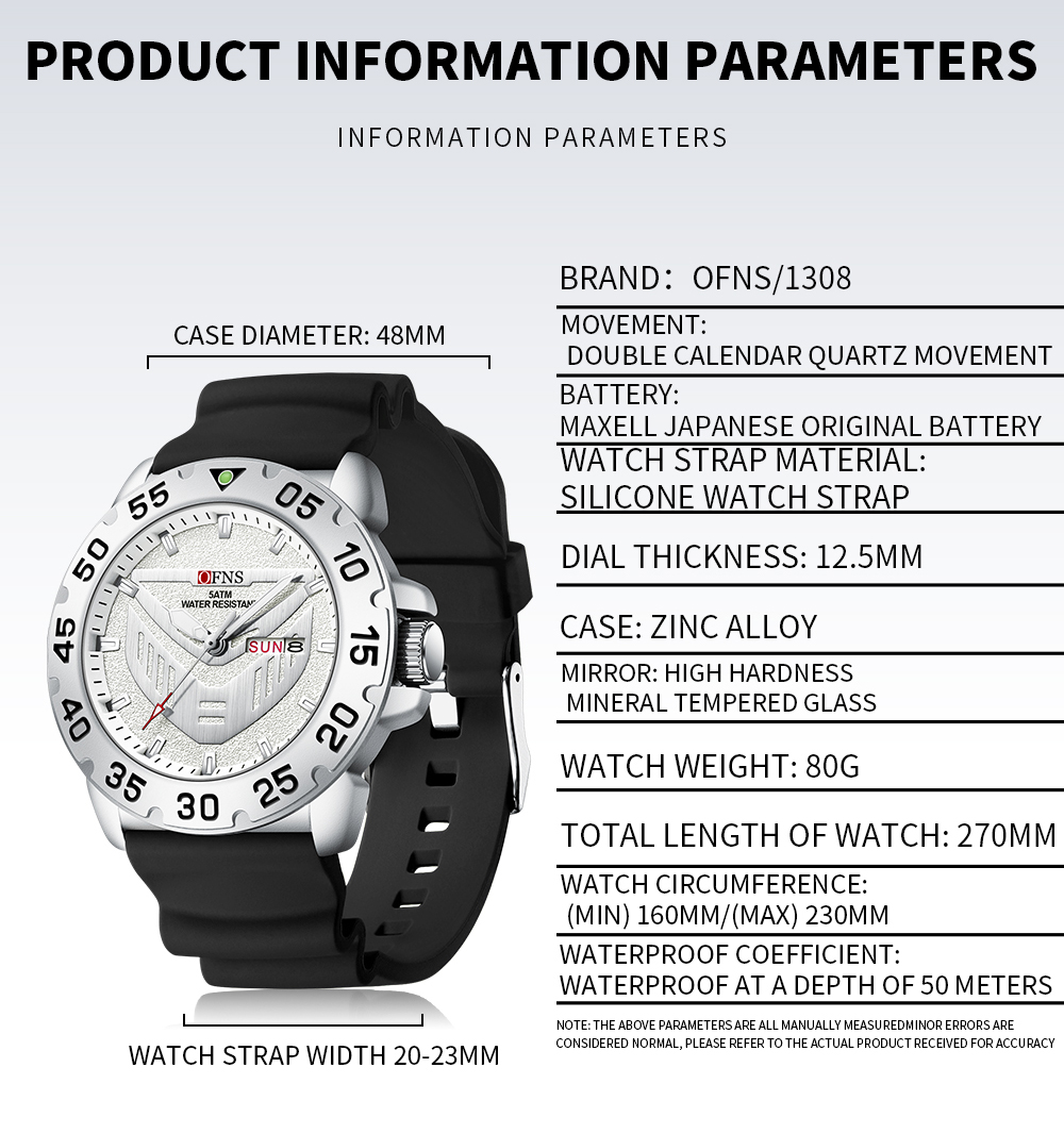 OFNS Jam Tangan Kuarsa Pria Be - Luxury Watch With Arabic Numerals ulasan dan harga