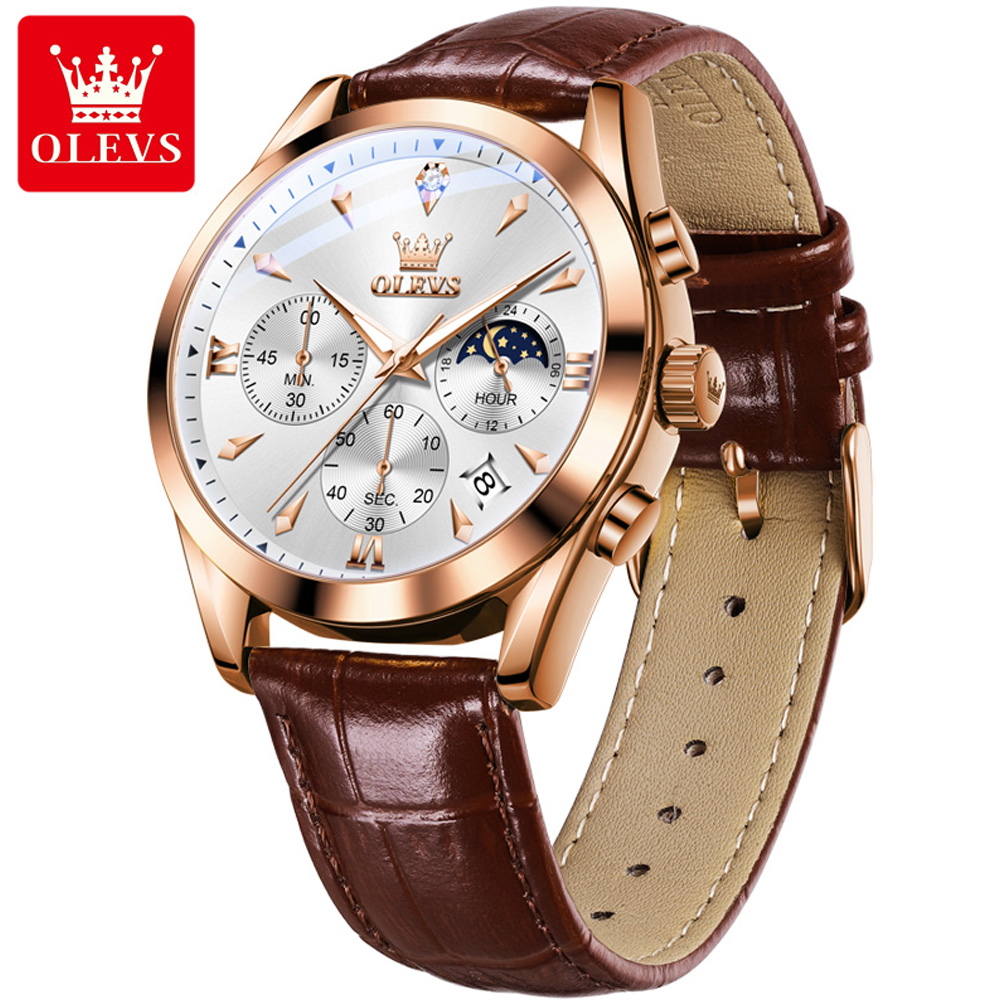 OLEVS jam tangan Quartz pria,  - Luxury Watch Name ulasan dan harga